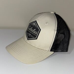 Cabela's Black and Cream Logo Cap